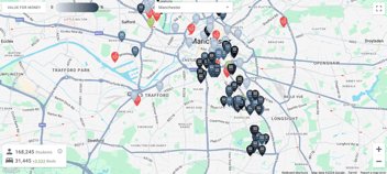 Sentiment analysis on a map