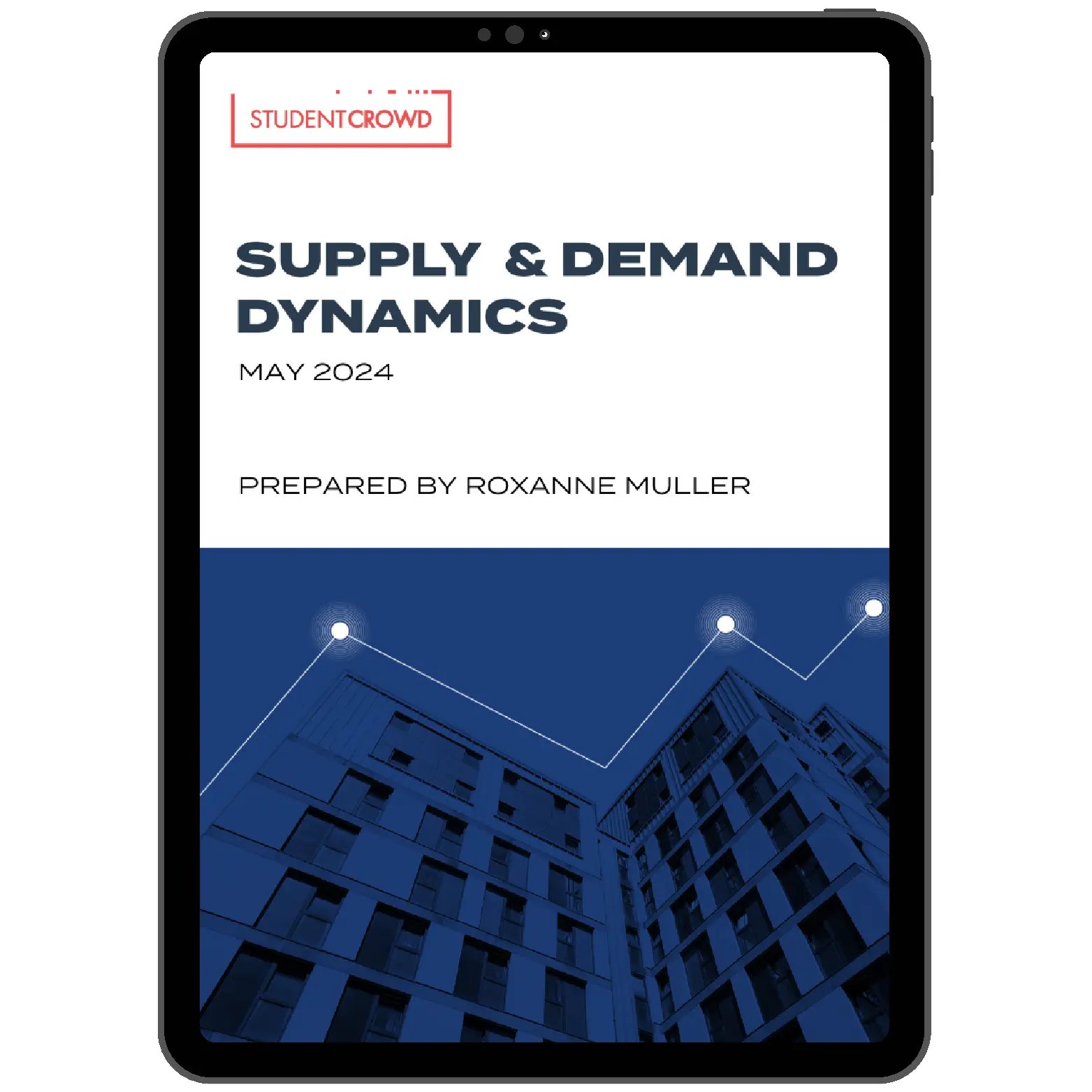 StudentCrowd Supply and Demand Dynamics cover on a tablet