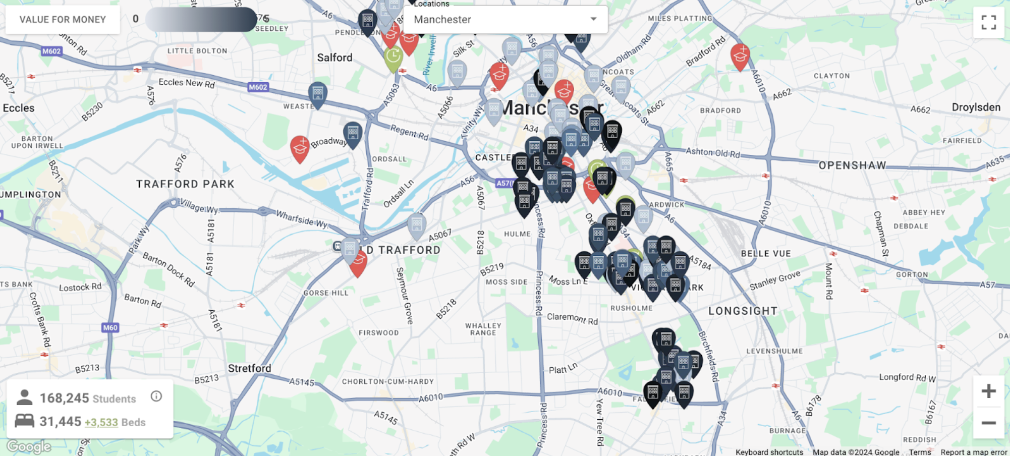 Sentiment analysis on a map